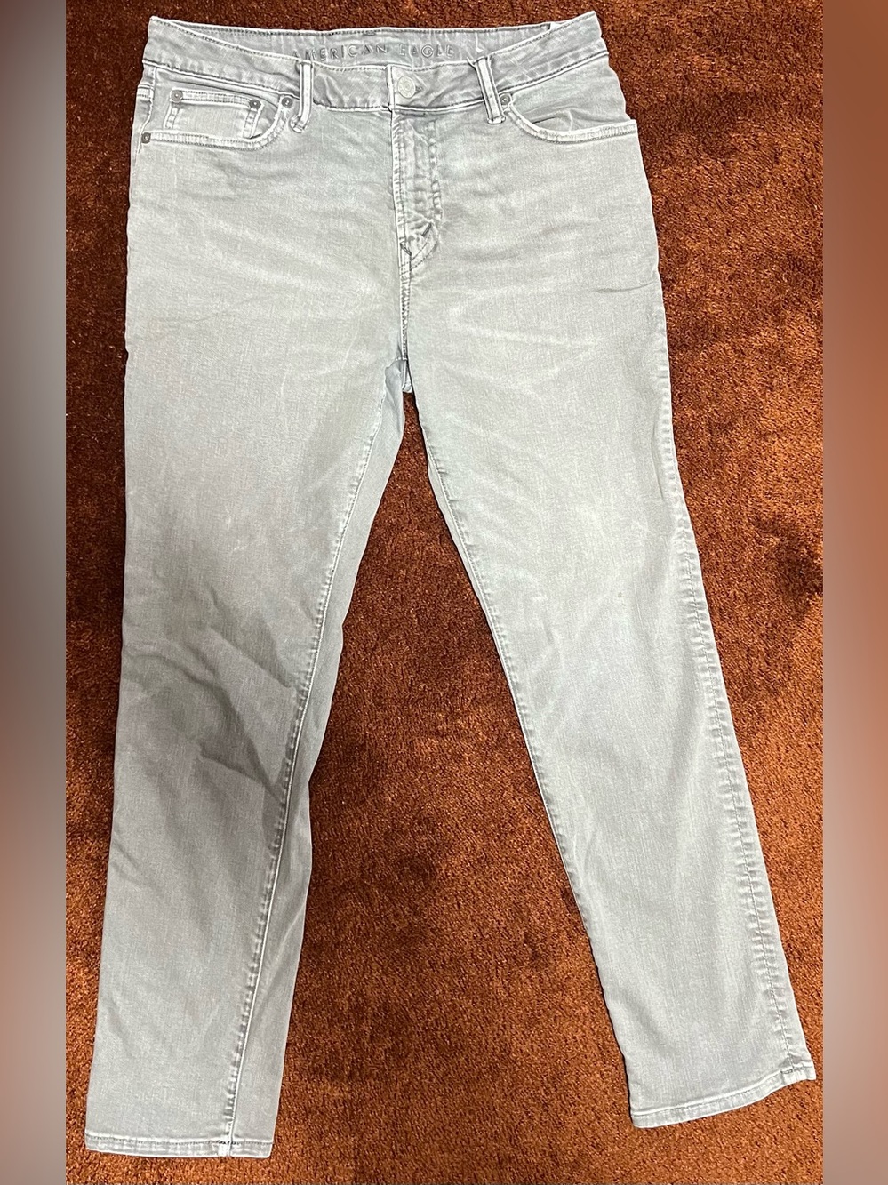 American Eagle Outfitters Men’s Straight Jeans — Light Gray Wash